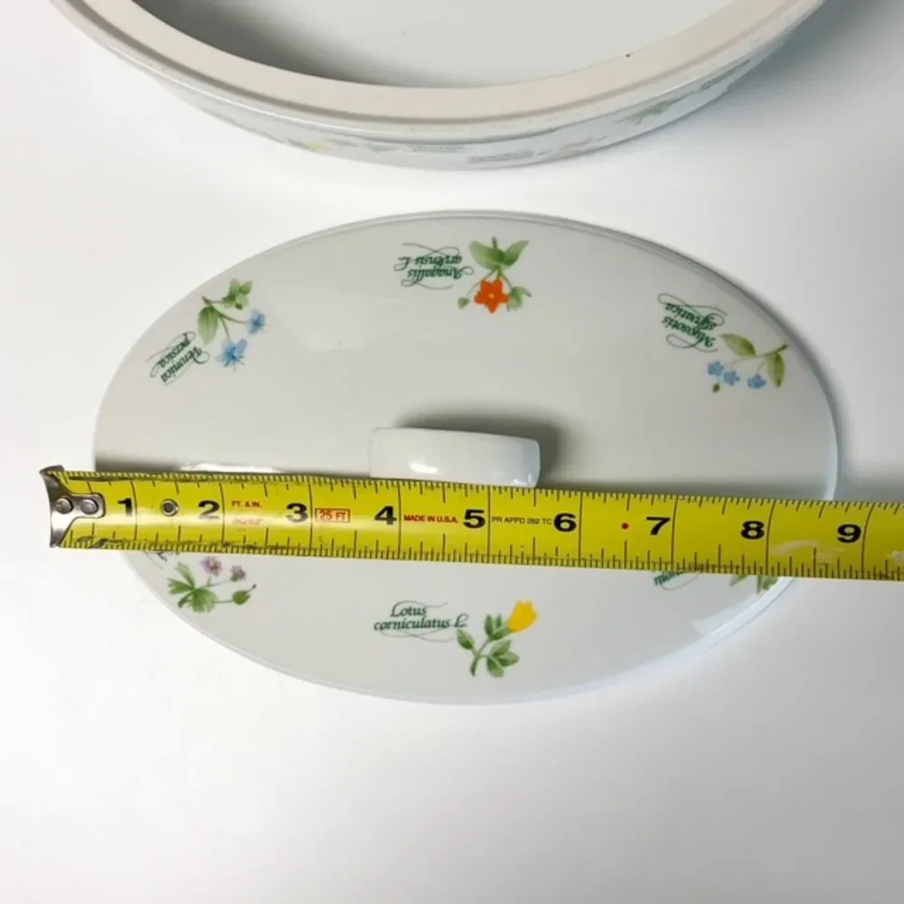 Anchor Hocking Floret 1.5 Qt Casserole Dish w Lid Vintage Glass Baking Dish